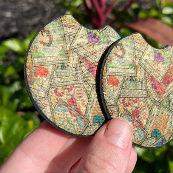 Tarot Cards Car Coaster Set | Witchy Coaster Set - Picture 5 of 14